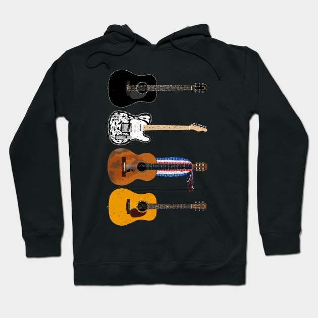 Country Guitars Hoodie by Daniel Cash Guitar